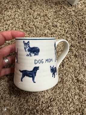 Anthropology Molly Hatch Dog Mom Stoneware Coffee Mug